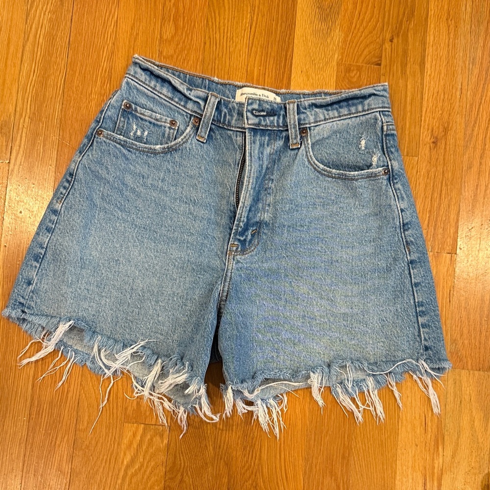 Abercrombie & Fitch | Distressed Blue Denim Shorts